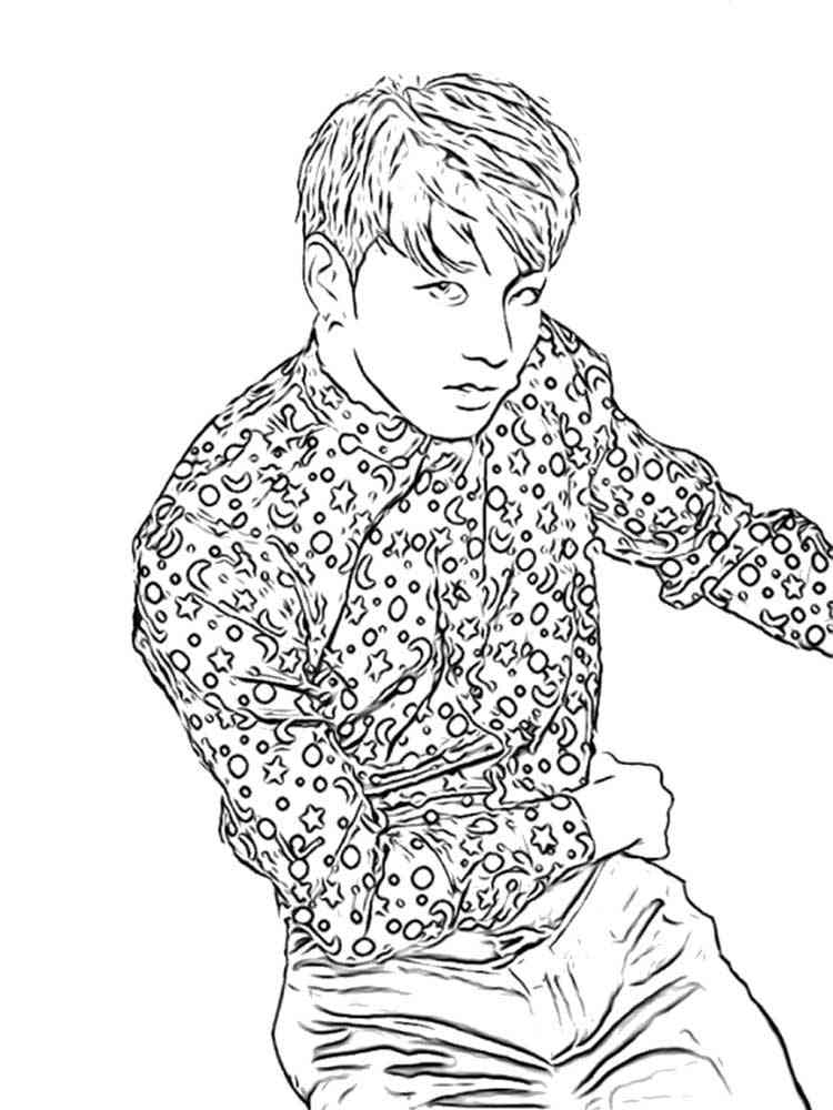Lovely BTS coloring page