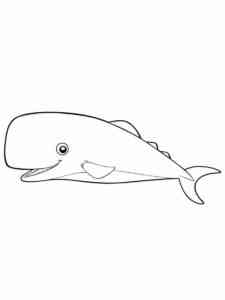 Funny Cachalot coloring page