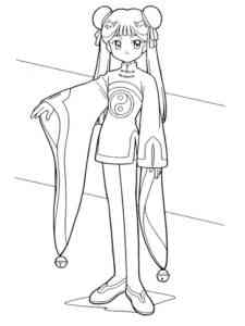 Sakura Kinomoto from Cardcaptors coloring page