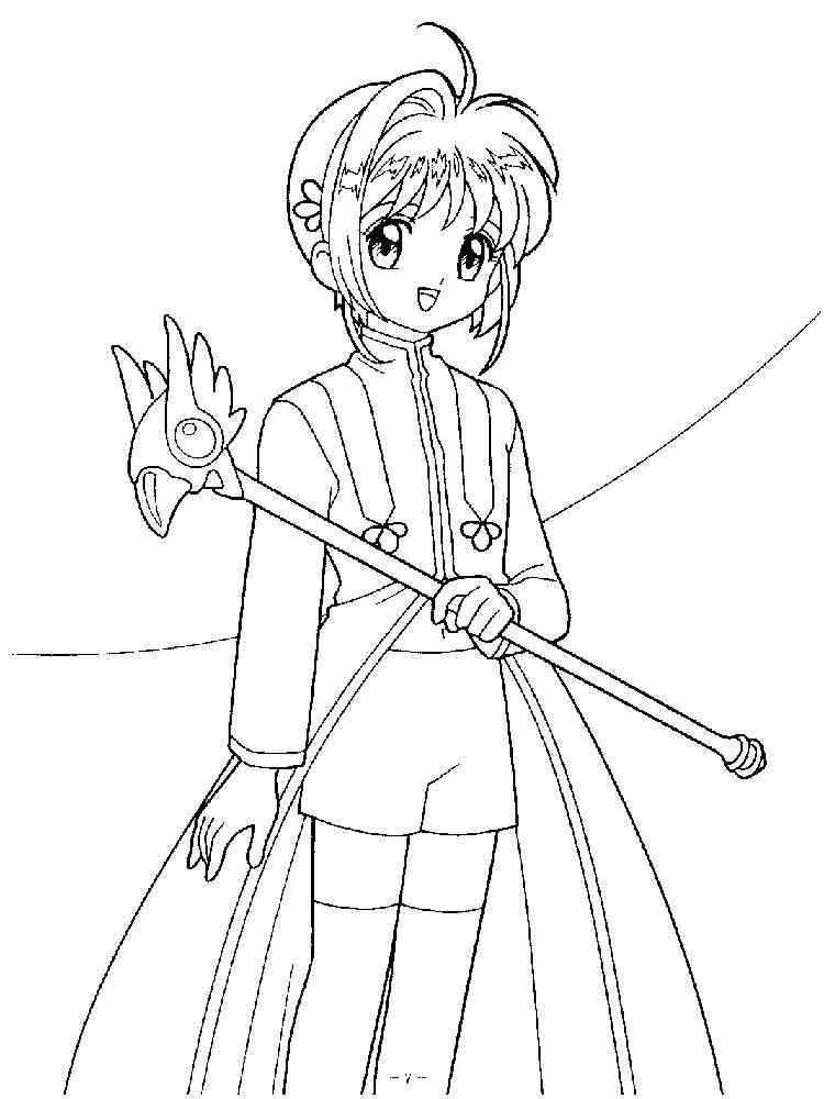 Sakura from Cardcaptors coloring page