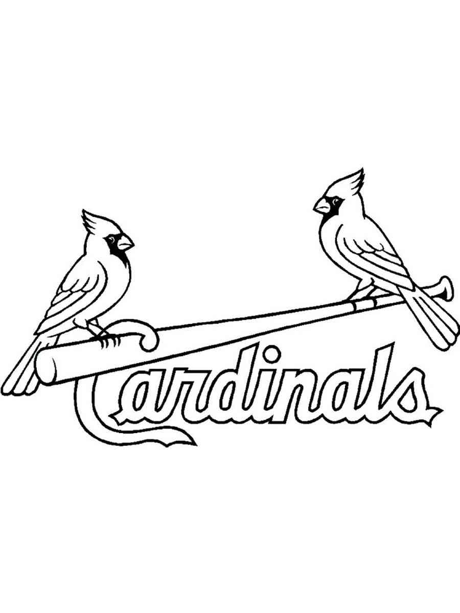 St Louis Cardinals Logo coloring page