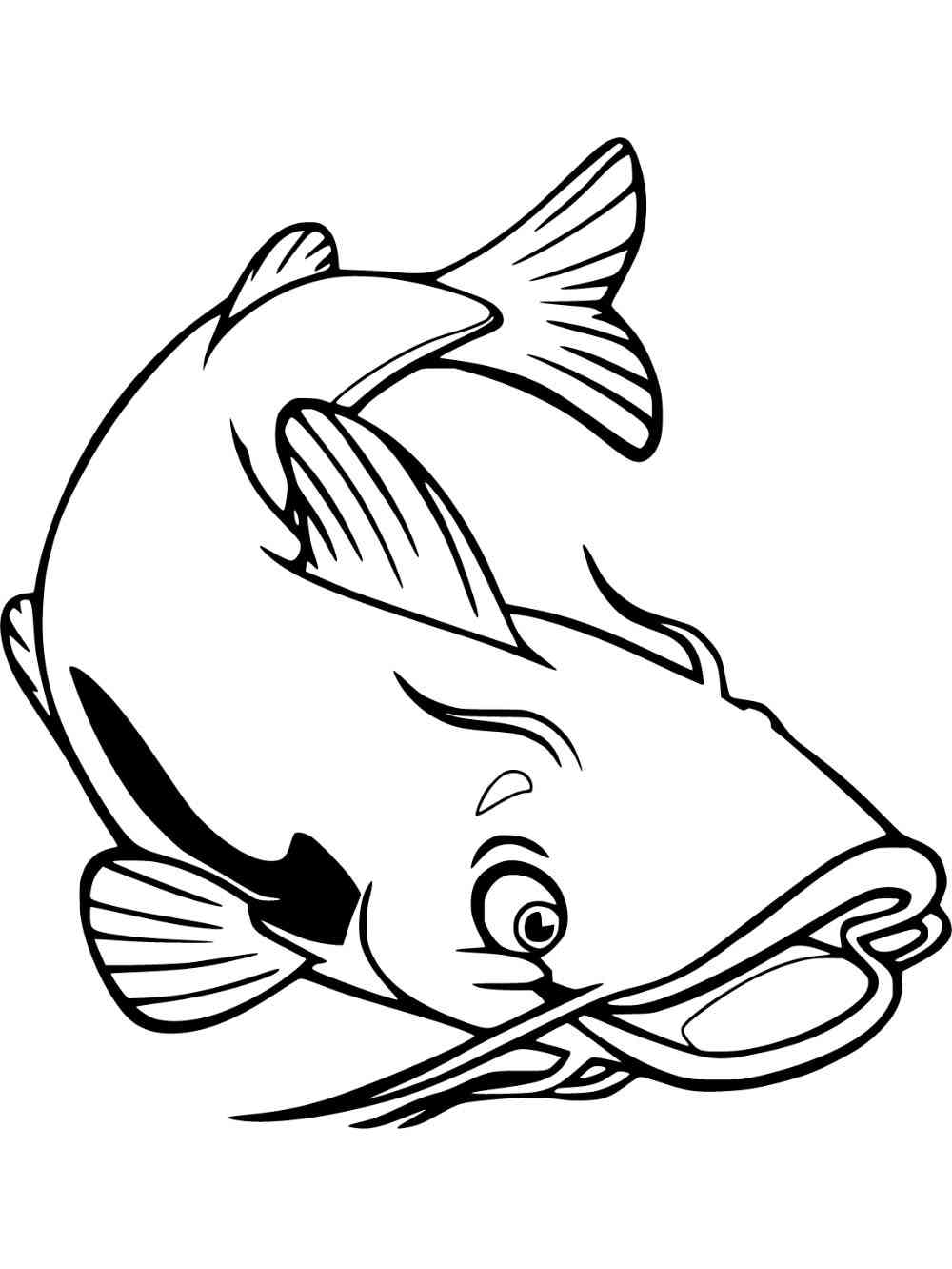 Catfish smiles coloring page