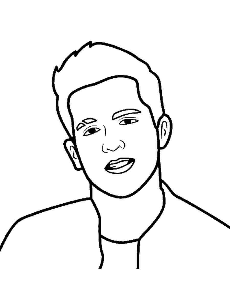 Charlie Puth 2 coloring page
