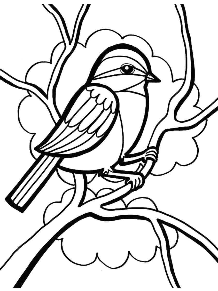 Black-capped Chickadee coloring page