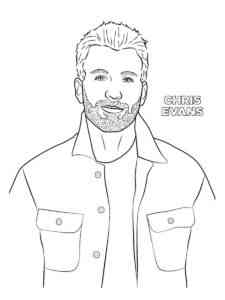 Chris Evans 1 coloring page