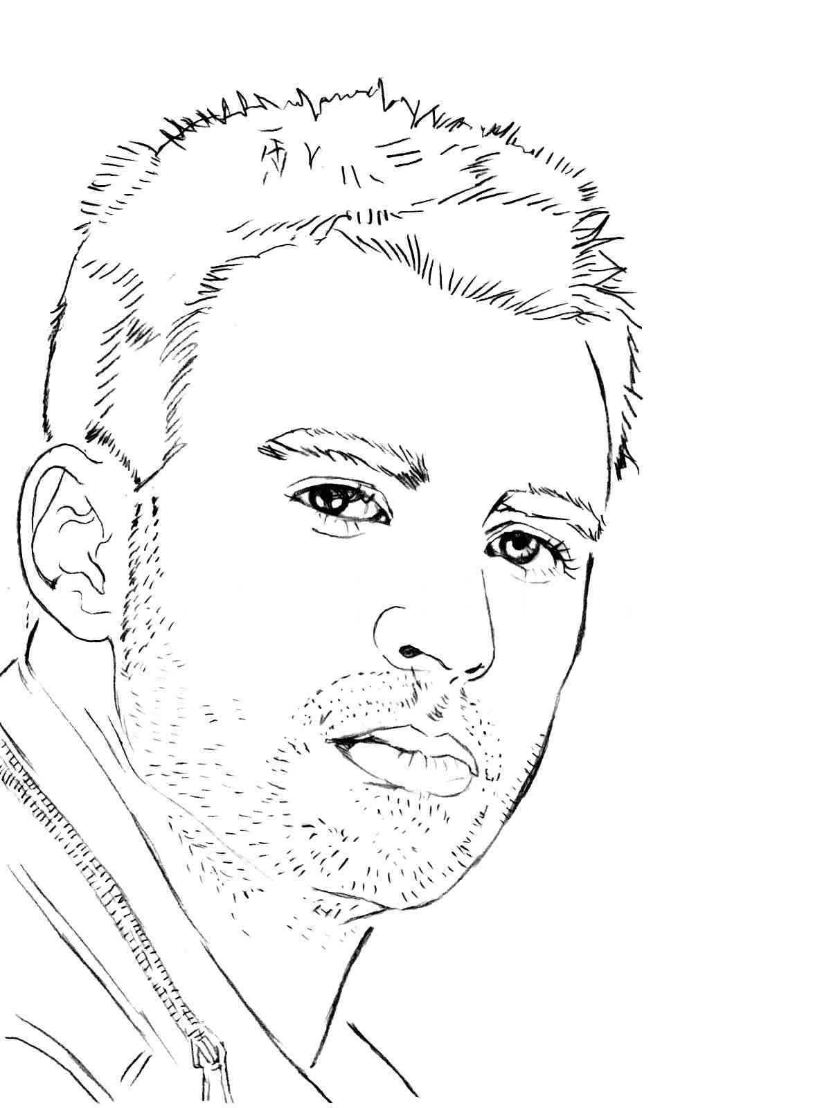 Chris Evans 5 coloring page