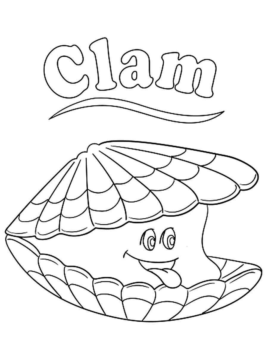 Clam 1 coloring page