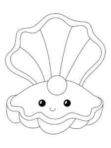Cute Clam coloring page