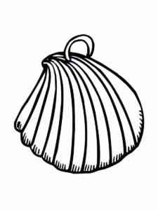 Simple Clam coloring page