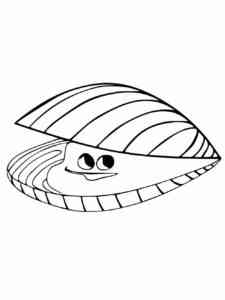 Clam 5 coloring page