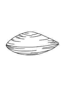 Easy Clam coloring page