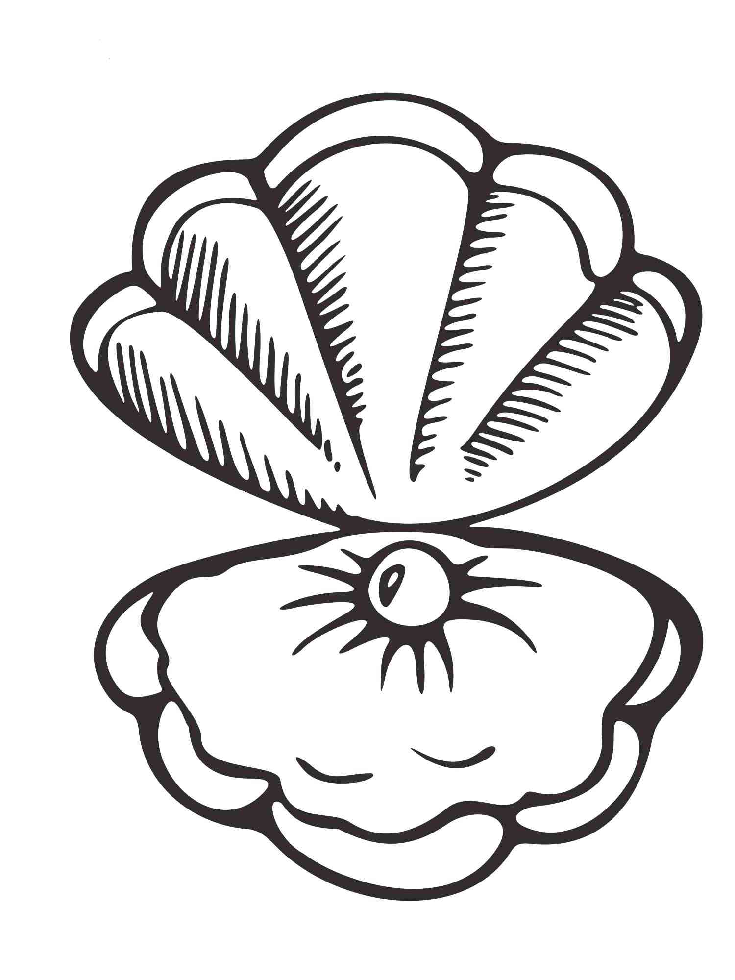 Clam 8 coloring page