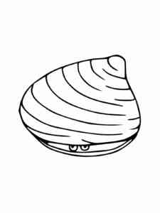 Closed Clam coloring page