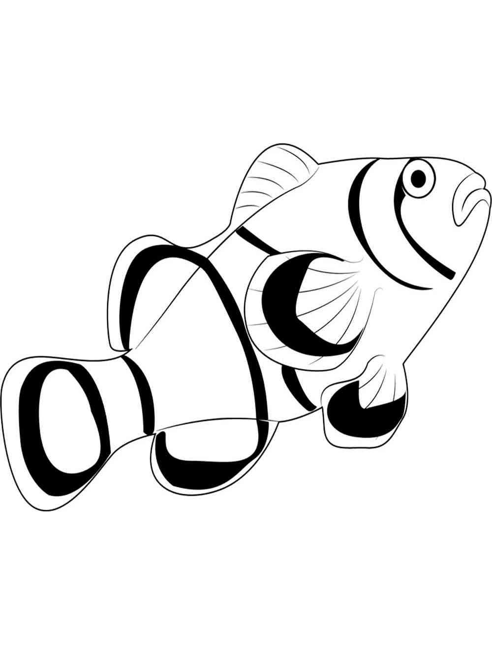 Funny Clownfish coloring page