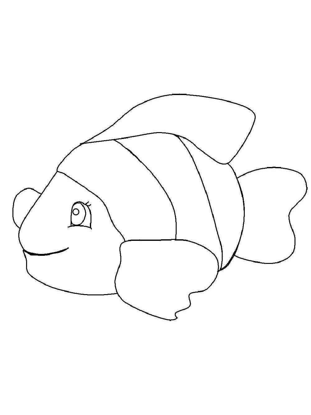 Easy Clownfish coloring page