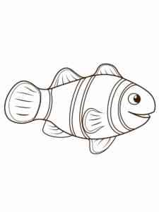 Cheerful Clownfish coloring page