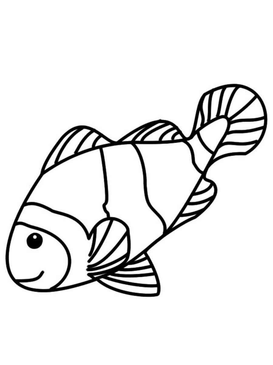 Cute Clownfish coloring page