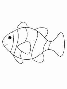 Clownfish 3 coloring page