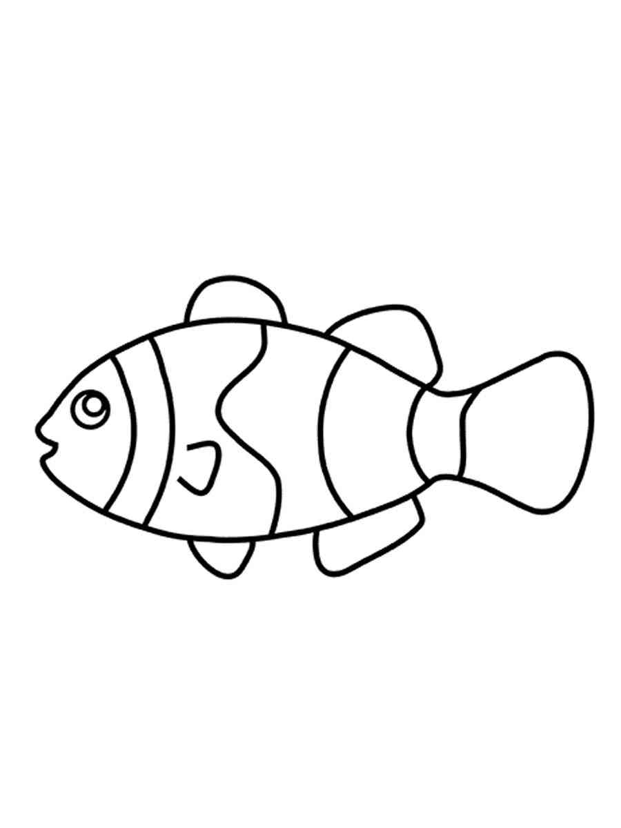 Simple Clownfish coloring page