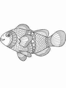 Difficult Clownfish coloring page