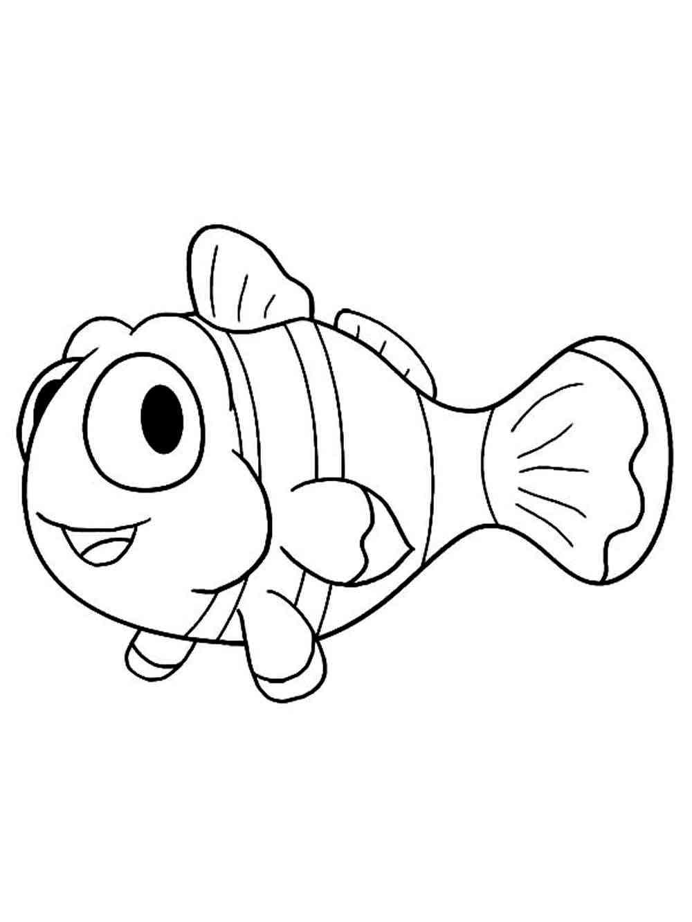 Cartoon Clownfish coloring page