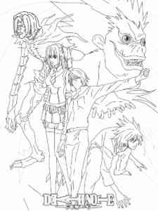Characters Death Note coloring page