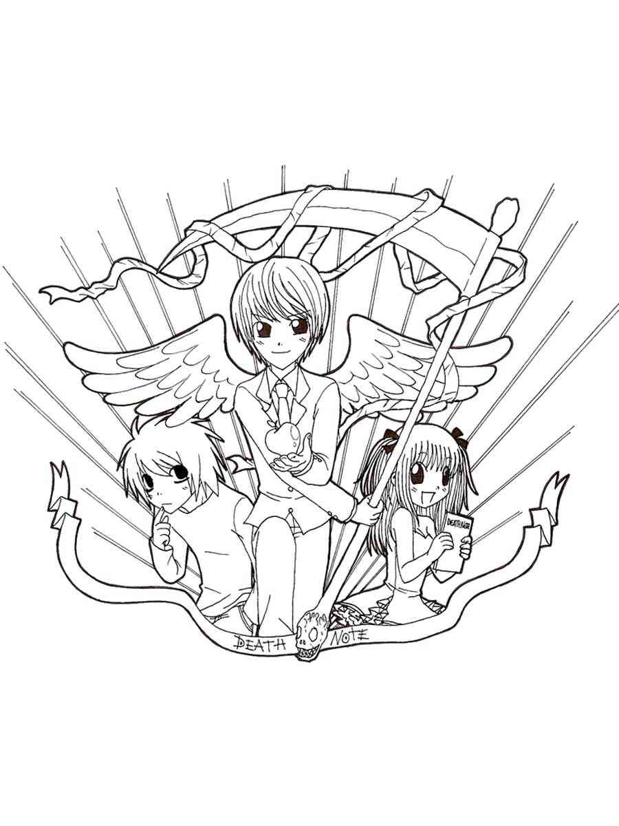 Anime Death Note coloring page