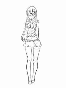Elizabeth from Seven Deadly Sins coloring page