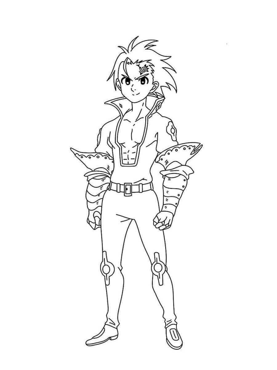 Zeldris from Seven Deadly Sins coloring page