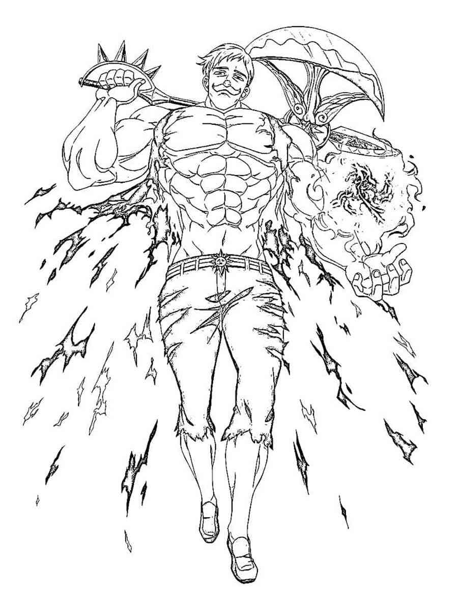 Awesome Escanor coloring page