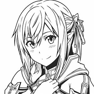 Asuna coloring pages
