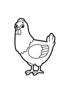 Chicken coloring page