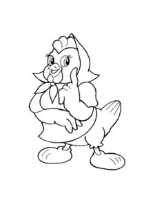 Chicken coloring page