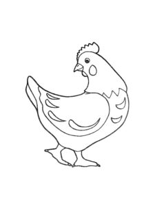 Chicken coloring page