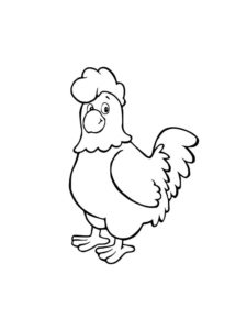 Chicken coloring page