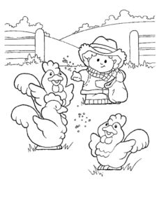 Chicken coloring page