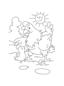 Chicken coloring page