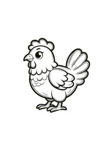 Chicken coloring page