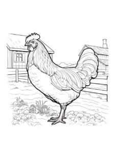 Chicken coloring page