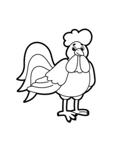 Chicken coloring page