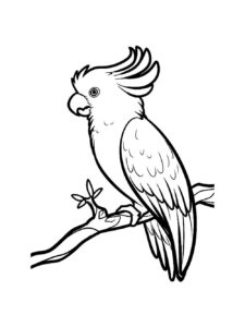 Cockatoo coloring page