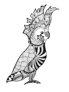 Cockatoo coloring page