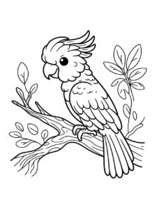 Cockatoo coloring page