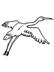 Crane coloring page