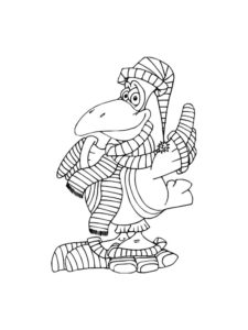 Crow coloring page