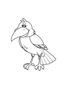 Crow coloring page