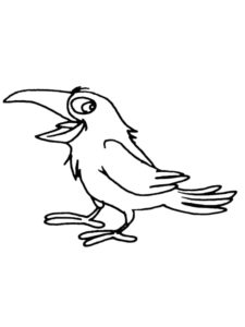 Crow coloring page