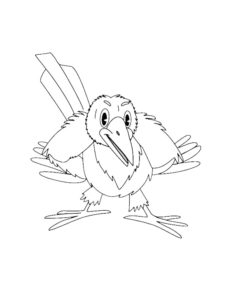 Crow coloring page