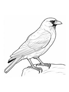 Crow coloring page