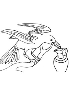 Crow coloring page